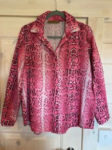Pink snake print blouse