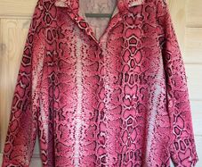 Pink snake print blouse
