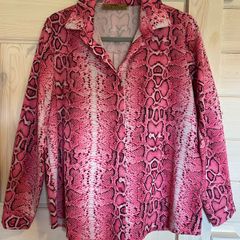 Pink snake print blouse