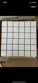 White mosaic tiles for WC/ Shower/ Toilet