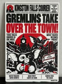 Gremlins newspaper wall art