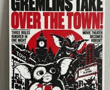 Gremlins newspaper wall art