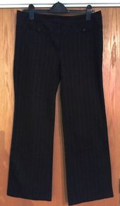 Vintage A-Wear Pinstriped Gangster Trousers 12 Wide leg