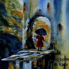 no door...no rain watercolour