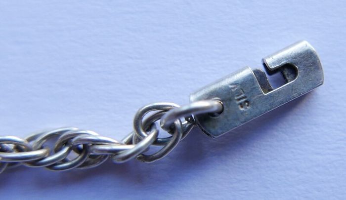 Vintge Sterling Silver 925 Men's Women's Jewelry Huge Chain Necklace Length 18" - 9g