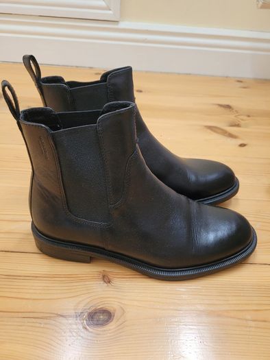 Black Leather Ankle Boots Vagabond