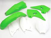 Ufo 5 Piece Motocross Plastic Kit Kawasaki Kx 125 Kx 250 2005-on