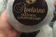 Luxury mohair in light blue/white shade