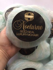 Luxury mohair in light blue/white shade