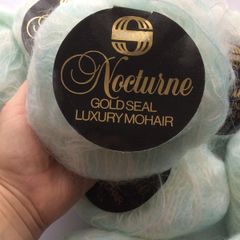 Luxury mohair in light blue/white shade