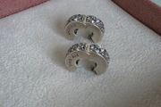Pandora sparkly clear charm clips very good condition hallmarked