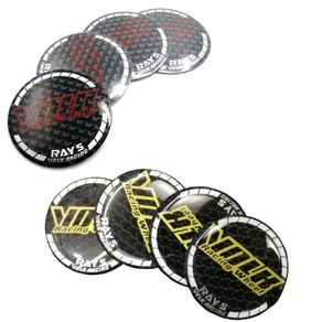 4pcs 56 mm 2.2" for RAYS VOLK Black Grey Emblem Wheel Center Cap Sticker Decals