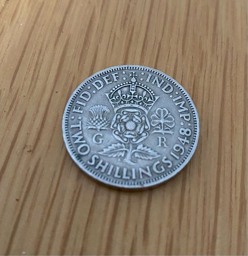 1948 King George VI Florin Two Shilling Coin