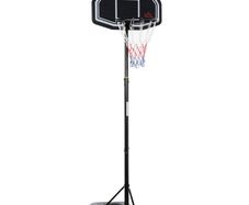 Adjustable Basketball Hoop and Stand, with Wheels and Weight Base Black