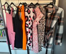 7 Piece Mixed Dress Bundle  Size 810 Dresses Pinafore  Shacket Dress  Very Good Condition