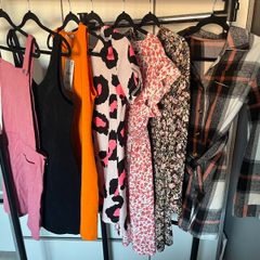 7 Piece Mixed Dress Bundle  Size 810 Dresses Pinafore  Shacket Dress  Very Good Condition