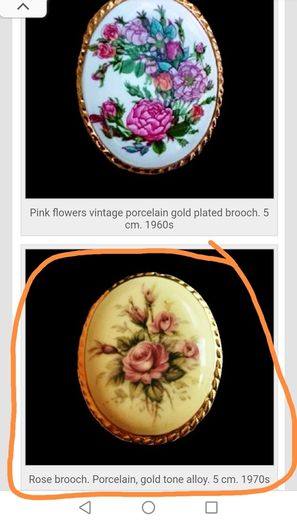 Aynsley Vintage English fine bone Rose Brooch