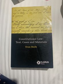 Constitution Law Text, Cases and Materials