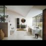 Roca ona 800 wall hung unit and basin Image 5