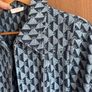 Sandro knee length blue print dress size 38 Image 6