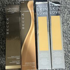 Brand new Becca foundations, Aqua luminous perfect foundation in light , weightless blur foundation in shell and ultimate 24hr coverage in olive BNIB