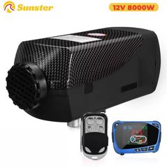 8KW 12V Low Noise Heater Diesel Air Heater Diesel Night Heater With LCD and Remote Control For Boat Camper Garage Home Truck Van kit