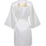 Self Belted Satin Bride Robe M Image 3