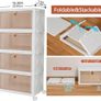 Storage Box with Lid - 23 L x 4 Plastic Box with Lid, Folding Box, Foldable Storage Container for Home and Office, White, 4 Packs Image 2