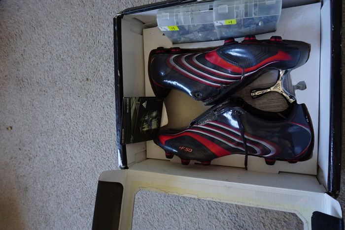 Football Boots Adidas F50.6 Tunit Grey/Red (2006) Size 7UK ALL
