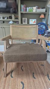 Next Moss Green Cane Armchair Excellent Condition