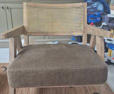 Next Moss Green Cane Armchair Excellent Condition