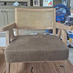 Next Moss Green Cane Armchair Excellent Condition