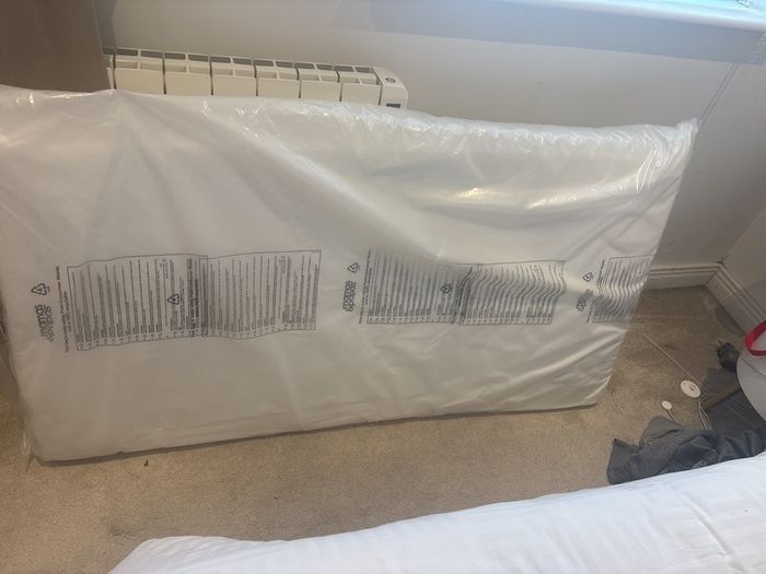 Sleigh cot with brand new mattress