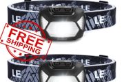 NEW SALE | (2 Pack) Super Bright LED Headlamp with 6 Lighting Modes, Waterproof, Battery Powered LED Lightweight Headlight