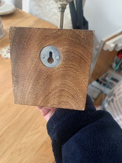 hook wooden hanger decorative with ceramic knob
