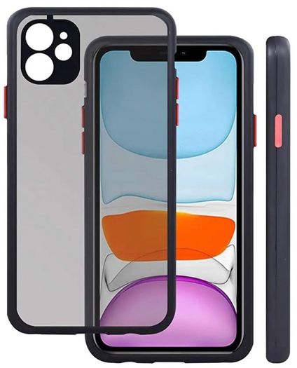 Smoke Silicone Case For iPhone 11 Cover with Camera Protector