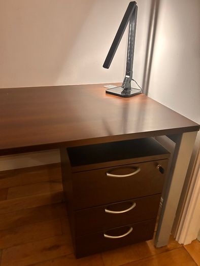 Office desk, locker and chair for sale