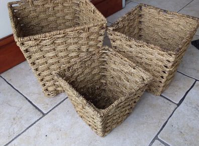 Rope Weaved - Plant , Waste Paper or Storage Baskets (3)