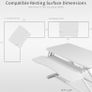 VIVO 81cm white desk converter with keyboard tray Image 8