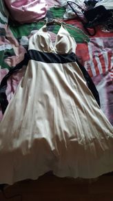 Satin cream dress
