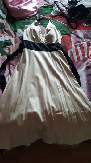 Satin cream dress