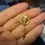 Vintage Sport Pin Badge Athletics Discus Throw Image 2