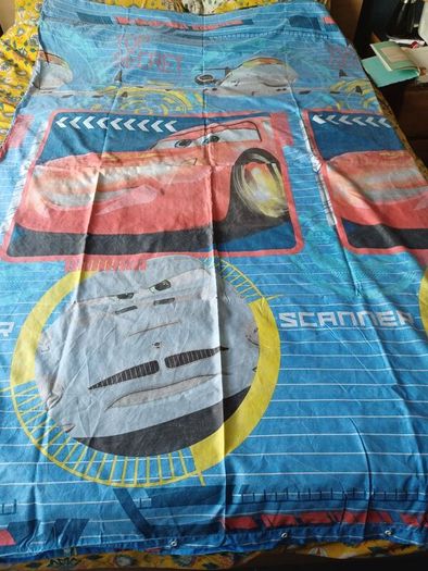 Bedlinen Lighty McQueen Car Kidd- single 140x200 +40x75