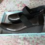 Wedge heel black/granite patent shoes 6 Image 2