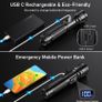 Torch Rechargeable, 500000 Lumens Torches LED Super Bright Flashlight, Adjustable Focus, 5 Modes, 5000 mAh Long Lasting, IP67 Waterproof, Smart Digital Display for Camping, Power Cuts,Emergency Image 6