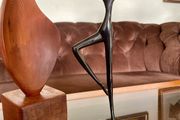 Vintage Bodrul Khalique Black Bronze Art Sculpture Ballet Dancer Ballerina