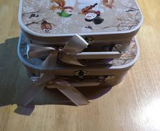 Novelty cases with Christmas design x 2
