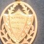 Antique 9ct rose gold school rugby shield pendant Image 3
