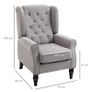 Fabric Tufted Club Accent Sofa Chair Home Decor with Extra Wide Seat, Wooden Legs (FREE SHIPPING) Image 5