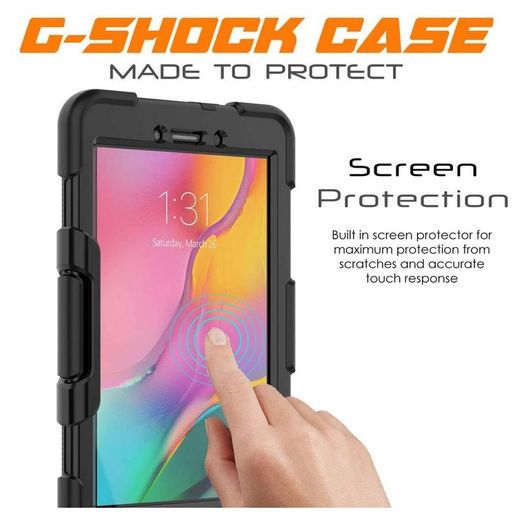 TECHGEAR G-SHOCK New Samsung Galaxy Tab A 8.0" 2019 Case (SM-T290 / SM-T295) Tough Rugged HEAVY DUTY, Armour Shockproof Survival Case with Stand